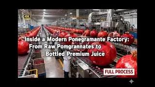 How Pomegranates Become Juice: Inside a High-Tech Processing Plant (Complete Production Tour)