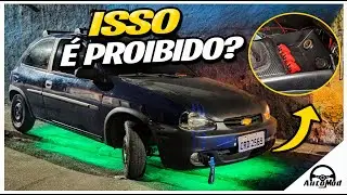 VAI VOLTAR? COMO INSTALAR NEON LED NO SEU CARRO - COLOCAMOS NO CORSA WIND - NEON DA MULTA?