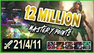 12 MILLION Mastery Point Riven SOLO carries rank game. (FUNNY AND POG)