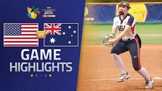 HIGHLIGHTS | 🇺🇸 USA vs 🇦🇺 Australia | WBSC U-15 Women's Softball World Cup 2025