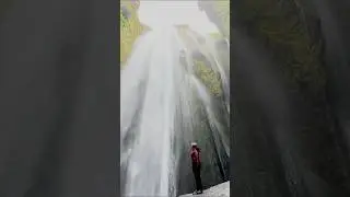 SECRET waterfall in Iceland 🇮🇸 #iceland #icelandtravel #waterfall #shorts #travel  #explorethis