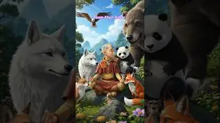 a giant Bear approaching to jungle boy p14 #new #ai #cartoon #animallovers #movie #baihumon #roygbiv