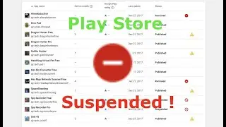 My Google Play Console - Suspended Apps
