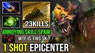 WTF OP MID HERO 100% Annoying Burrowstrike Unlimited Stinger 1 Shot Epicenter Sand King Dota 2