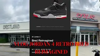 VLOG JORDAN 4 RETRO BRED REIMAGINED PICKUP MIAMI WESTLAND MALL & DTLR SHOPPING Trayonelovemedia