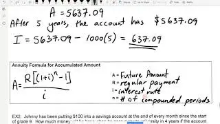 MCR3U Annuities Future Value