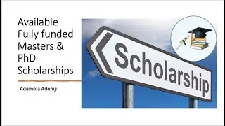 Available Masters and PhD Scholarships