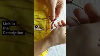 Needle lace tutorial with beads|Hand embroidery beautiful Randa work with beads|#randa#lace|#shorts