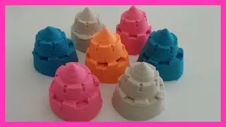 10 DIY Kinetic Sand Castles or Towers! Sands Alive Castle! Learn Colors with Kinetic Sand!