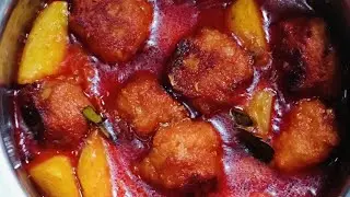 মটর ডালের বড়ার তরকারি রান্না করলাম।