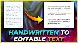 Convert Handwriting To Text Document | Edit Scanned Document in MS Word | [HINDI]
