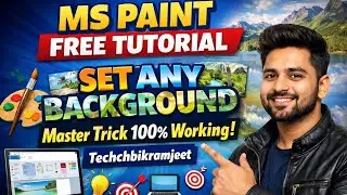 ms paint pe text  background kaise banaye