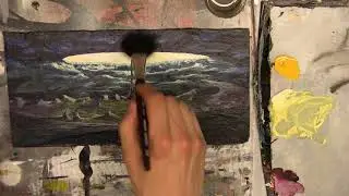Acrylic Painting Tutorial | Sunbeams (Sunrays)