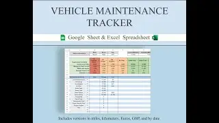 Car Maintenance Spreadsheet Tutorial