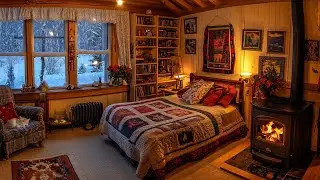 🔴Enchanted Winter Cottage Escape | Let the Crackling Fireplace & Snowy Serenity Soothe Your Soul 💤