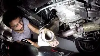 DIY/Как сделать... # Установка даунпайпа Alfa Romeo 159 1750 TBi Novitec Nero