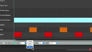 Reaper Midi Notes draw triplets trick 4 with closed hihat
