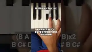 Hot Butter - Popcorn - piano tutorial