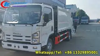 Isuzu 8m3 garbage compactor Truck for waste collection and transportation