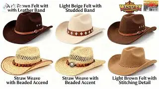 RAY'S Cowboy   Adjustable Wide Brim Western Hat for Men & Women GOLDPAK INDUSTRIES  SIALKOT PAKISTAN