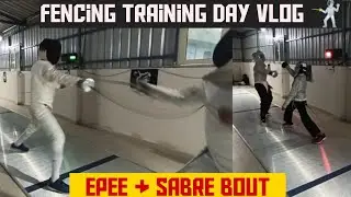 Fencing Training Day Vlog 🤺 | Epee & Sabre Bout + Bike Ride🏍️