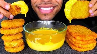 ASMR CRISPY HASH BROWNS CHICKEN NUGGETS CHEESY EATING SHOW JERRY MUKBANG NO TALKING