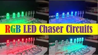 Simple design of RGB LED chaser circuit on the breadboard, Incredible RGB LED Chaser Circuit