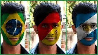 World Cup Special | Paint Favorite Team's Flag in Face - Photoshop Tutorial