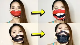 3 Designs Transformation Face Mask | LOL! Easy to wear Reusable Fabric Face Mask