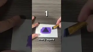 How Many Layers of This Purple Craft Smart Paint Will It Take To Cover The Triangle #shorts