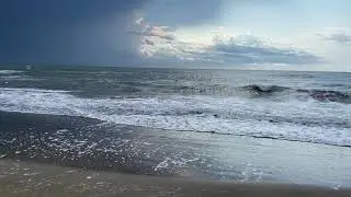 Cavallino am Strand am Morgen nach dem Gewitter