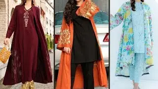 winter special khadder /linen Double open shirt dress designs 2024