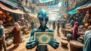 Wide Angle Street Photography alien paper money