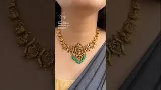 👌 Beautiful antique pearl Lakshmi necklace #necklace #necklacewithgold ll Pavithralochan