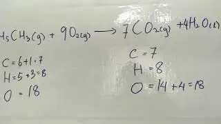 Chemical Equation methylbenzene combustion