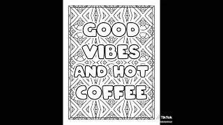 ASMR Coffee Quote Coloring - Satisfying Marker Sounds and Cozy Moments