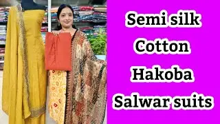 Semi silk | Cotton Hakoba | Salwar suits | @noblelady 