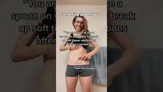 C-Section Scar & Belly Massage Spoon HACK! #health #doctor #mom #csectionrecovery #women #fyp #viral