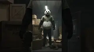 Panda Man Walks To Warehouse  #panda #pandastory #shortsfeed #shorts