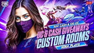 PUBG Mobile Live | 720 & 360 UC and Cash Custom Rooms | Pubg Custom Rooms | Hina Plays is Live