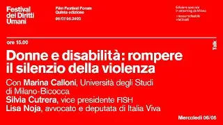 FDU20 / Donne e disabilità: rompere il silenzio della violenza