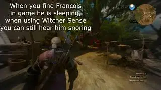 WITCHER 3 FUNNY GLITCH  - FRANCOIS STILL SNORES