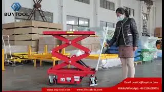 Electric Hydraulic Mobile Scissor Lift Table Steel 500kg