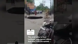 Road falls and creates a pit / #music #bts #cricket #news #newsong #football #new #bollywood #news