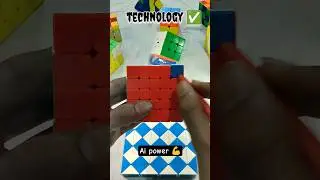 5by5 cube solve by Ai l Ai tricks 🤯 l #cube #shortclips #video