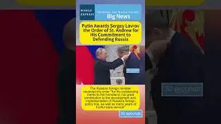 Putin Awards Sergey Lavrov the Order of St. Andrew for His Commitment to Defending Russia #russia