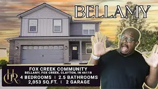 New Construction Homes in Indiana| Home Tour: Bellamy Floor plan| Fox Creek Subdivision| Clayton,IN
