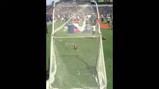 Cody Parkey breaks kicking net