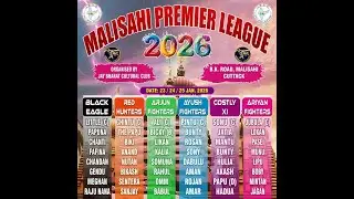 MALISAHI PREMIER LEAGUE 2026 RANIHAT CUTTACK