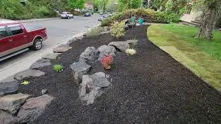 Tom's front embankment project. Almost done?